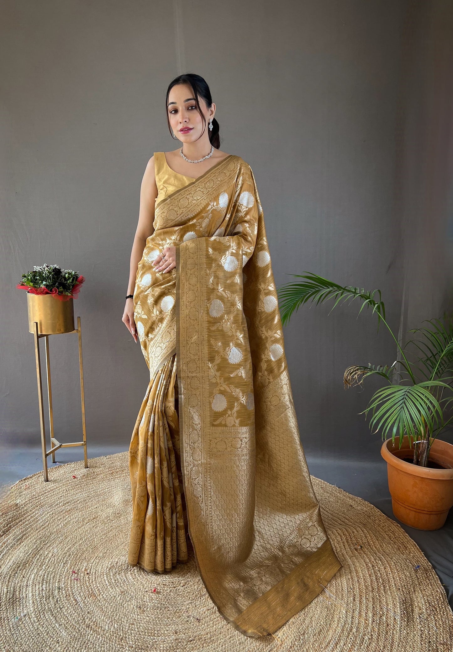 Demanding Cotton Haldi Wear Yellow Color Saree