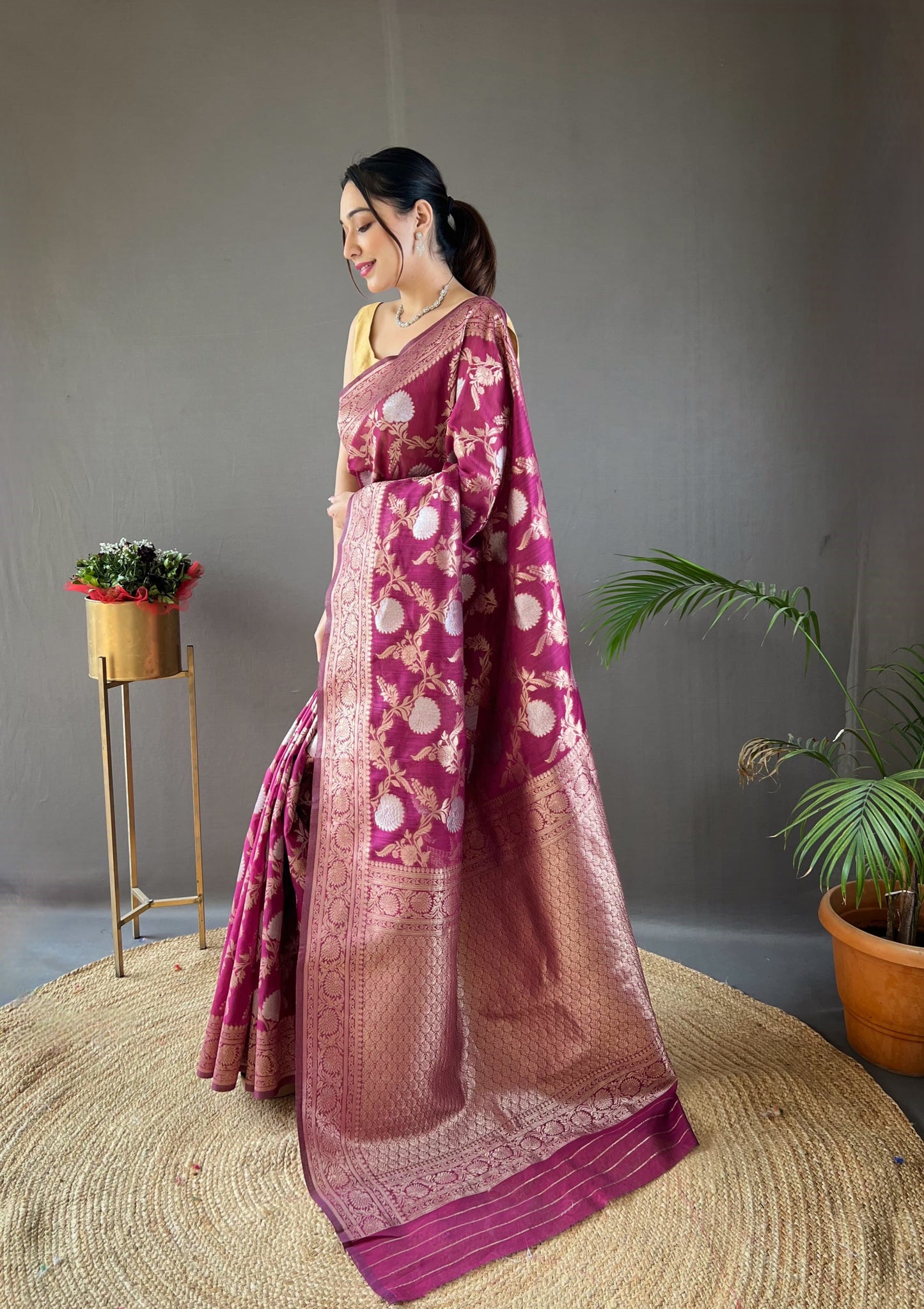 Demanding Cotton Pink Color Saree