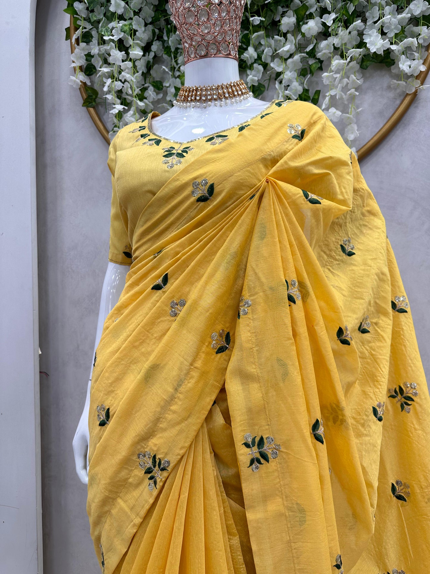 Stylish Sequence Haldi Wear Yellow Color Silk Saree