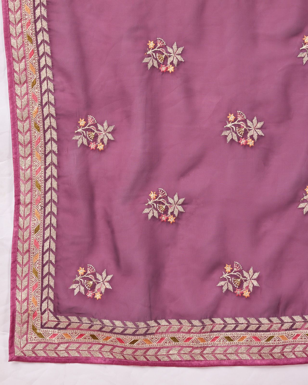 Classy Organza Silk Pink Color Saree