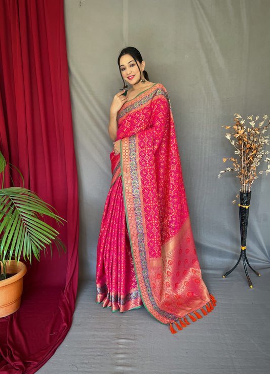 Precious Patola Silk Pink Color Saree