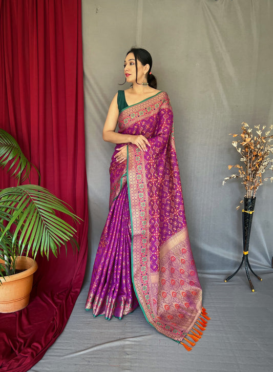 Precious Patola Silk Rani Color Saree