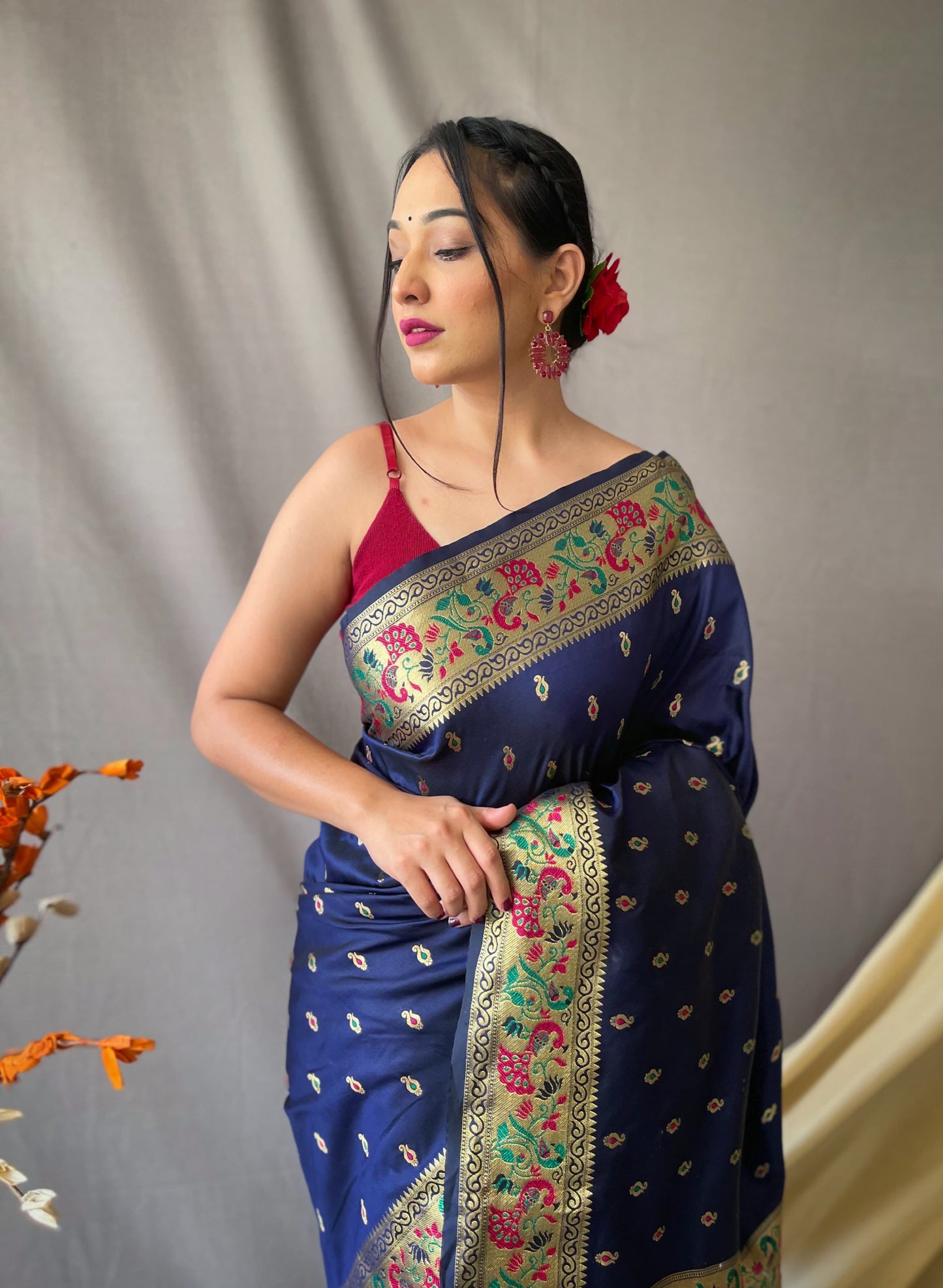 Fantastic Paithani Silk Blue Color Saree