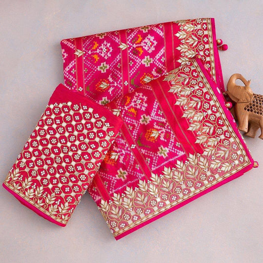 Glorious Patola Silk Pink Color Saree