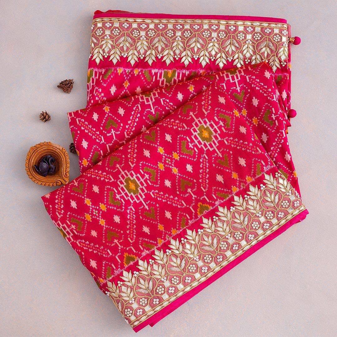 Glorious Patola Silk Pink Color Saree