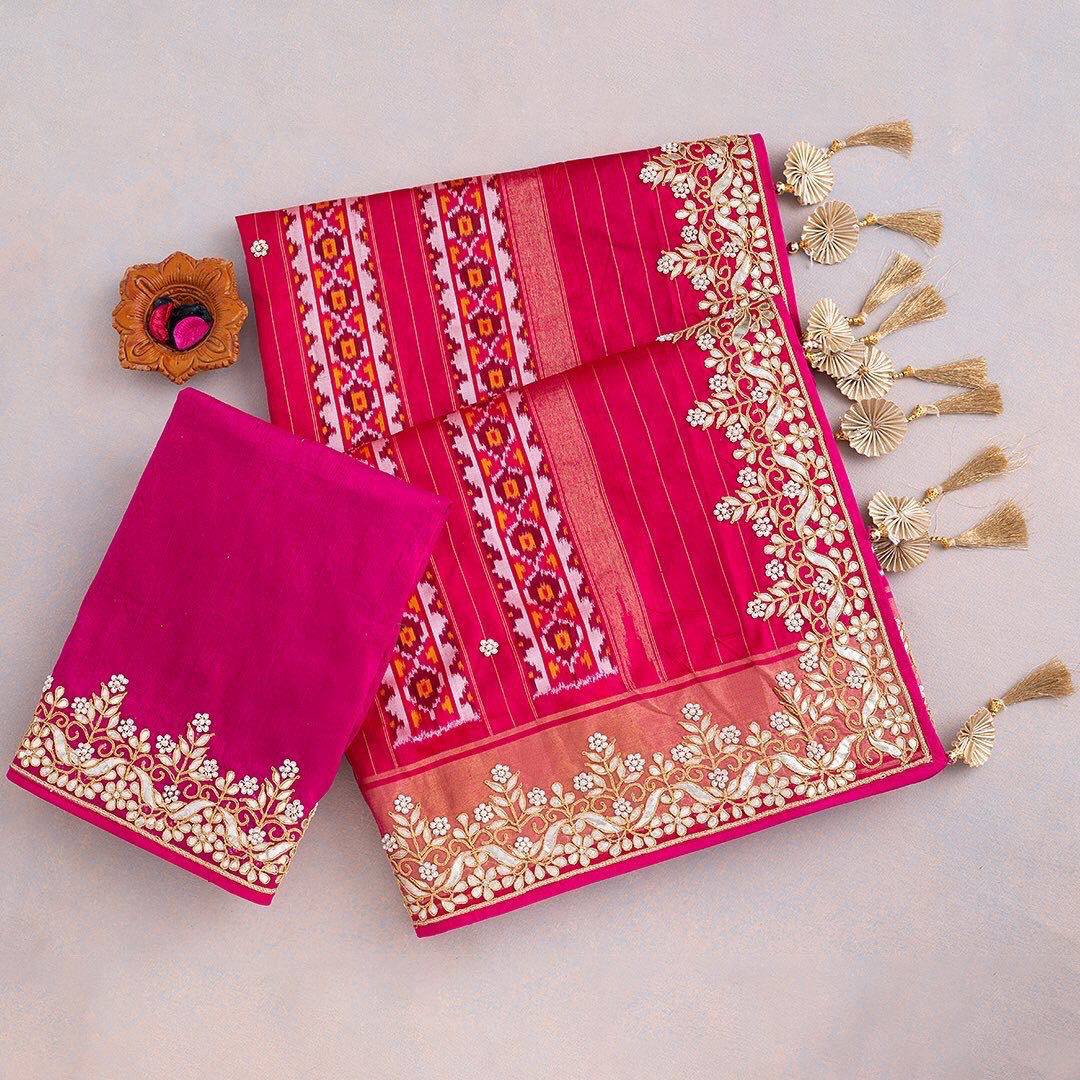 Glorious Patola Silk Pink Color Saree