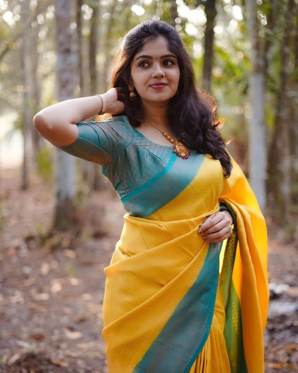 Adorable Jaquard Yellow Color Silk Saree